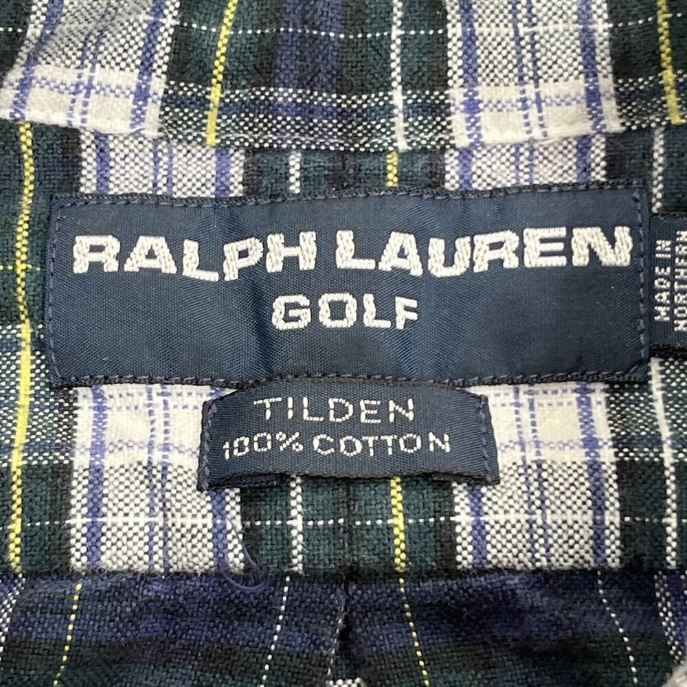 Ralph Lauren Golf XL Multicolor Plaid Tilden Long Sleeve Button Up Preppy Crest - Picture 4 of 9